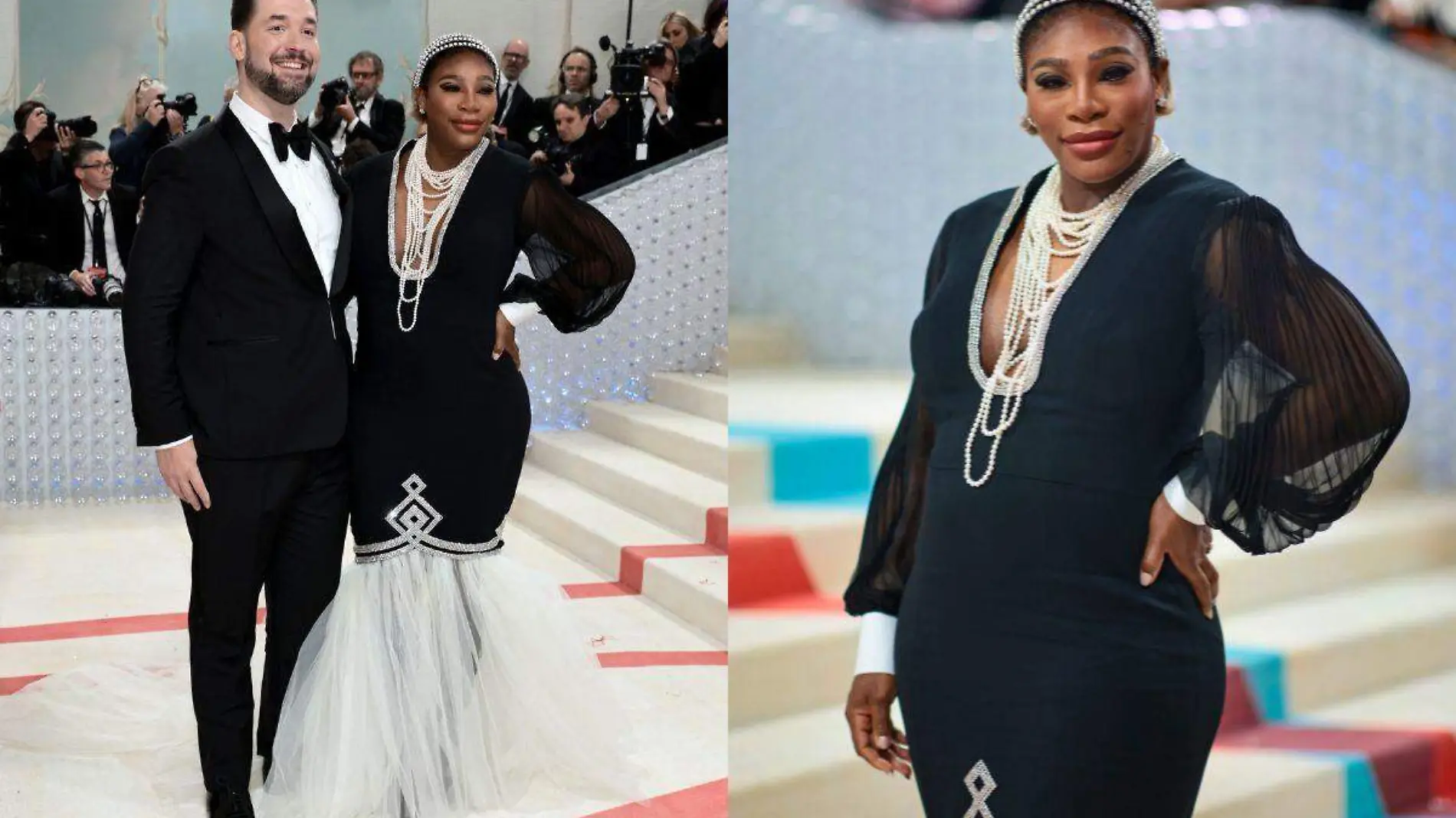 Con invitado sorpresa, Serena Williams anuncia embarazo en la Met Gala